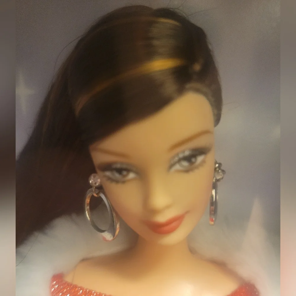 ×NIB Mattel Barbie Doll Aries‎ Zodiac March 21 - April 19 Red Glitter Dress 2004